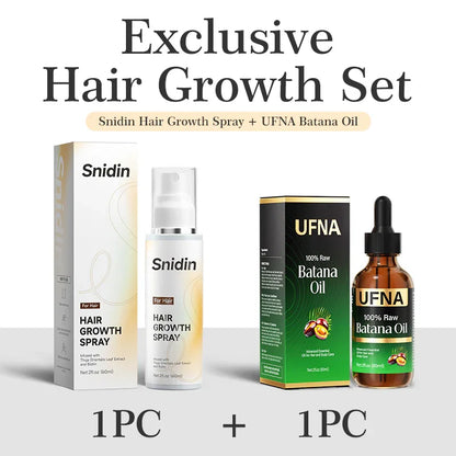 Exclusive Hair Growth Set Snidin Hair Growth Spray + UFNA Batana Oil
